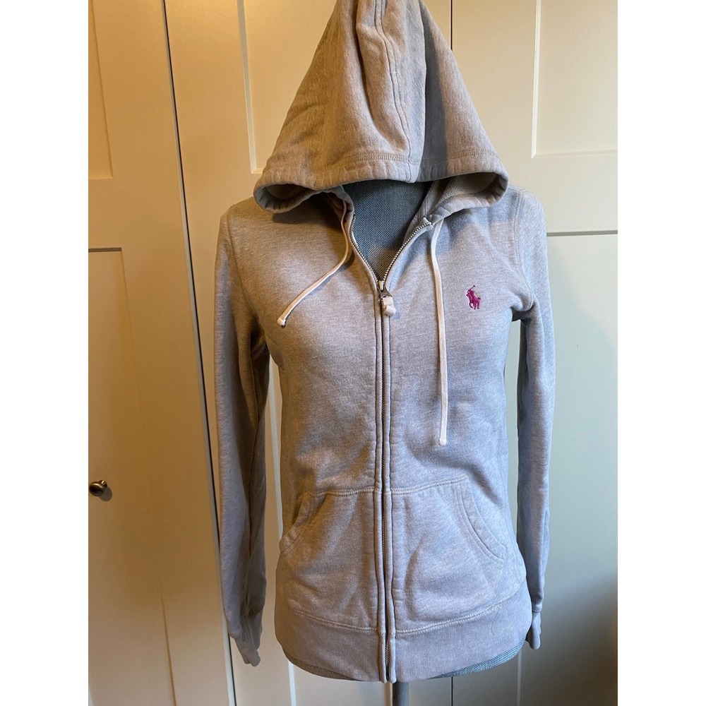 Ralph Lauren Sport Hoodie Small Full Zip 90s Vintage sku53